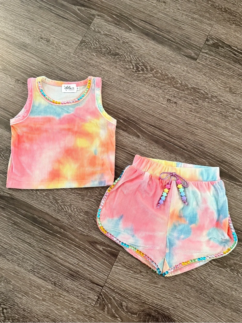 Lola + The Boys Tie Dye Velour Gym Set